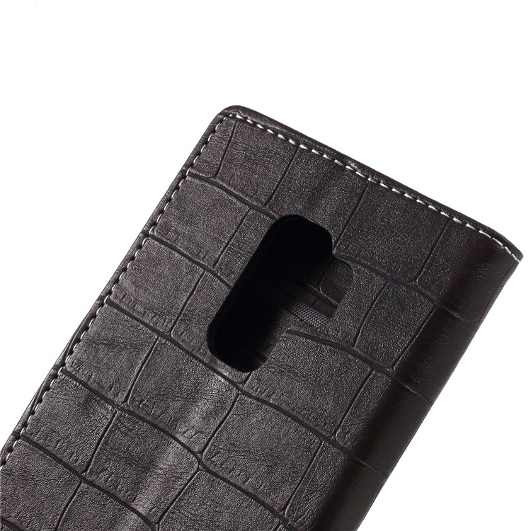Crocodile Texture PU Leather Wallet Stand Case for Samsung Galaxy S9 Plus G965 - Black-6