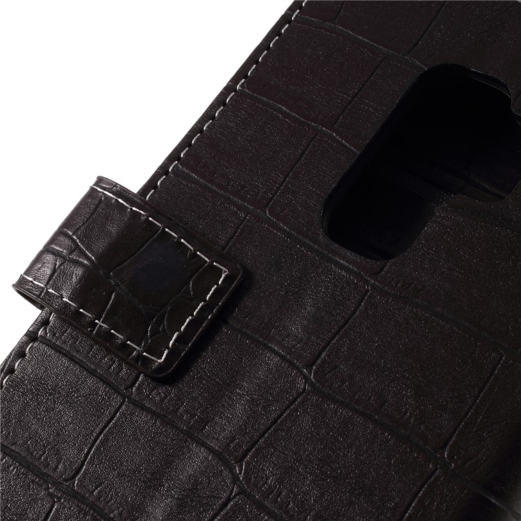 Crocodile Texture PU Leather Wallet Stand Case for Samsung Galaxy S9 Plus G965 - Black-8