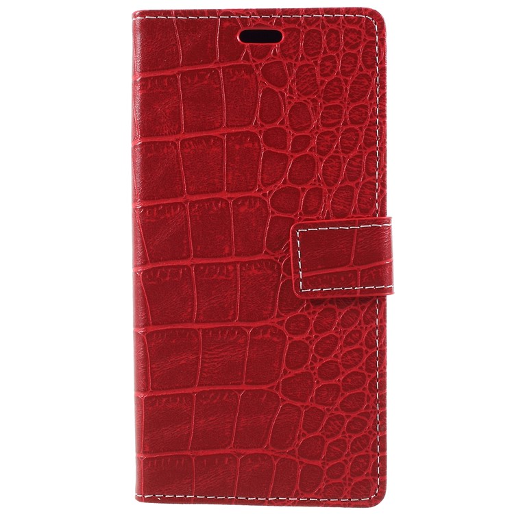 Crocodile Texture PU Leather Wallet Stand Case for Samsung Galaxy S9 Plus G965 - Red-3