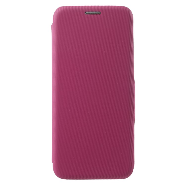 Twill Grain Leather Card Holder Stand Case for Samsung Galaxy S8 SM-G950 - Rose-3