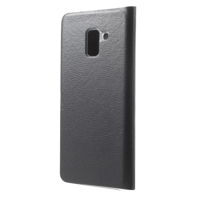 PU Leather Phone Case with Card Slot for Samsung Galaxy A8 (2018) - Black-3