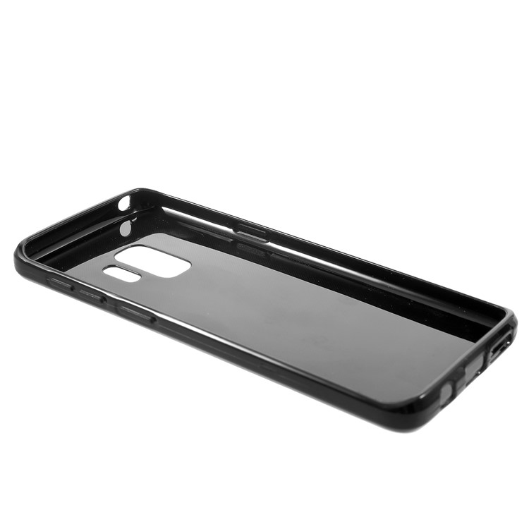 S Shape Carbon Fiber Brushed TPU Cell Phone Case for Samsung Galaxy S9 - Black-6