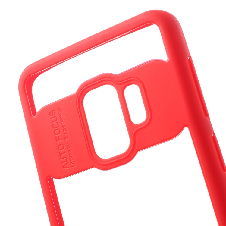 Transparent Acrylic Back + TPU Frame Hybrid Mobile Phone Case for Samsung Galaxy S9 - Red-3