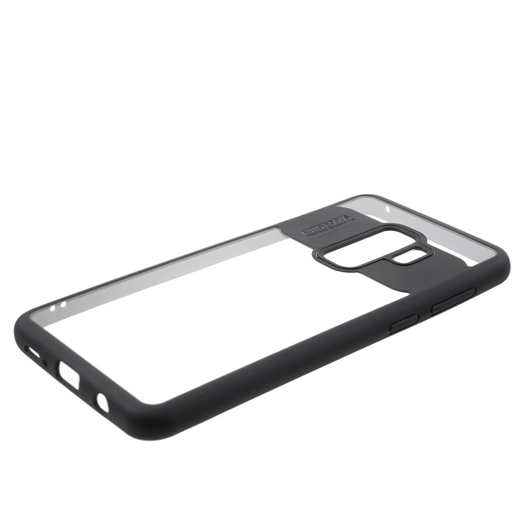 Transparent Acrylic Back + TPU Frame Hybrid Mobile Phone Case for Samsung Galaxy S9+ - Black-2