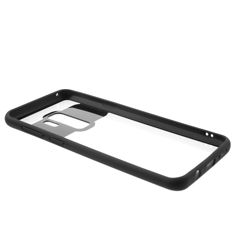 Transparent Acrylic Back + TPU Frame Hybrid Mobile Phone Case for Samsung Galaxy S9+ - Black-5