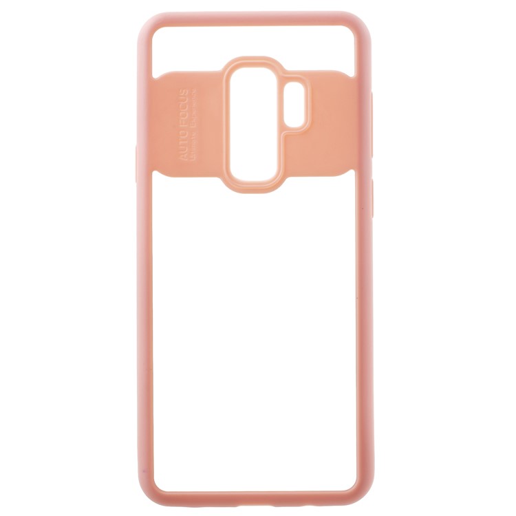 

Transparent Acrylic Back + TPU Frame Hybrid Mobile Phone Shell for Samsung Galaxy S9+ G965 - Pink