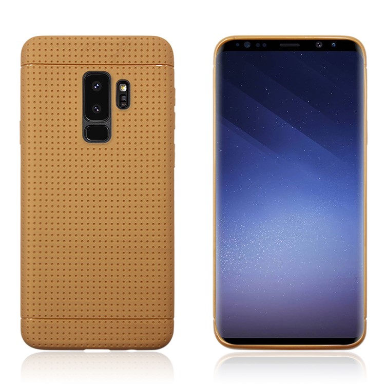 Dream Mesh TPU Shell Cover Case for Samsung Galaxy S9 - Brown-2
