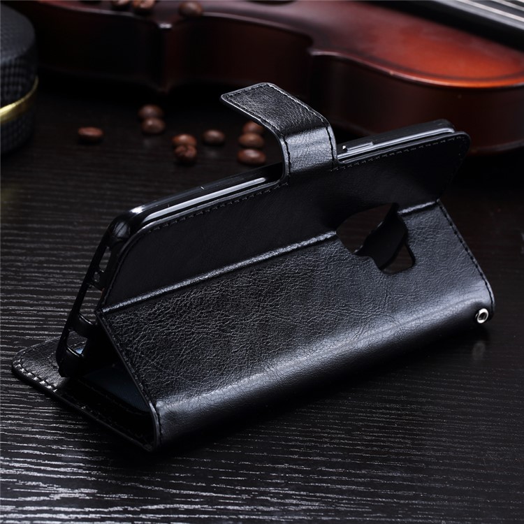 BTRCASE Crazy Horse Texture Leather Wallet Case for Samsung Galaxy S9 - Black-3