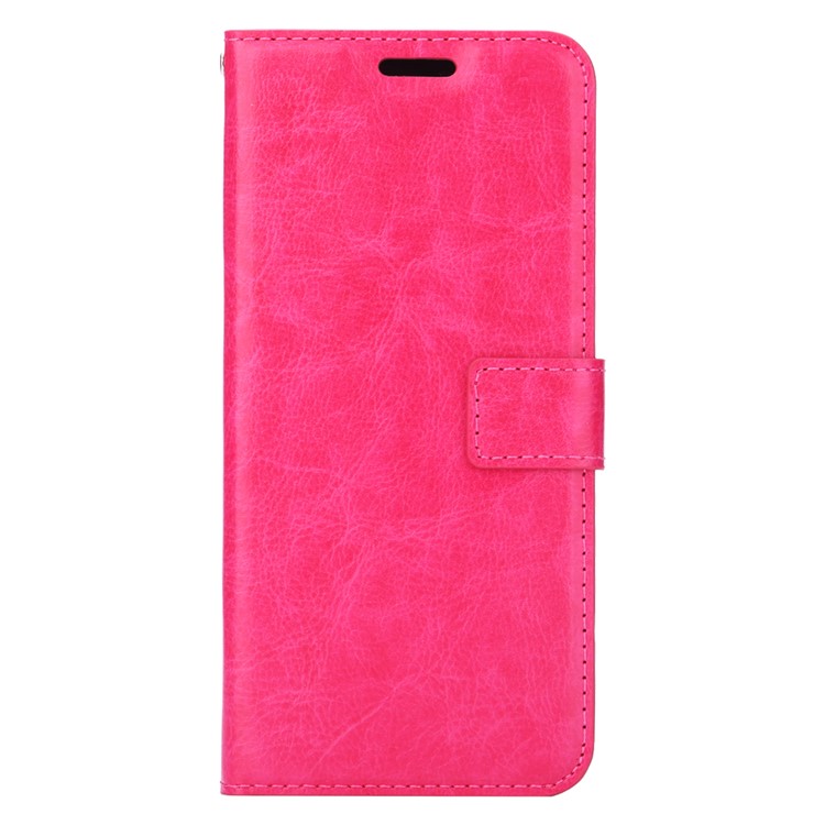 BTRCASE Crazy Horse Grain Leather Wallet Stand Cover for Samsung Galaxy S9+ G965 - Rose-2
