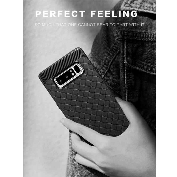 Woven Pattern Soft TPU Case for Samsung Galaxy Note 8 - Black-6
