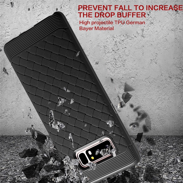 Woven Pattern Soft TPU Case for Samsung Galaxy Note 8 - Black-7