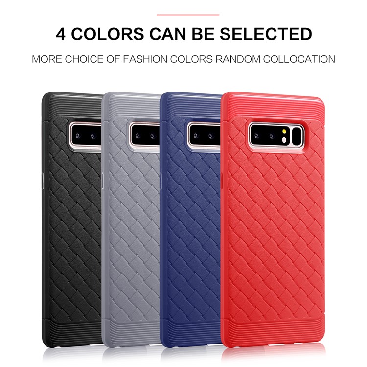 Woven Pattern Soft TPU Case for Samsung Galaxy Note 8 - Black-8