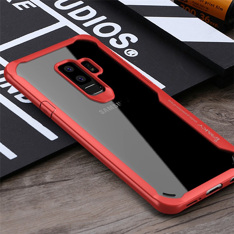 IPAKY Anti-drop PC + TPU Hybrid Mobile Phone Cover Shell for Samsung Galaxy S9 - Red