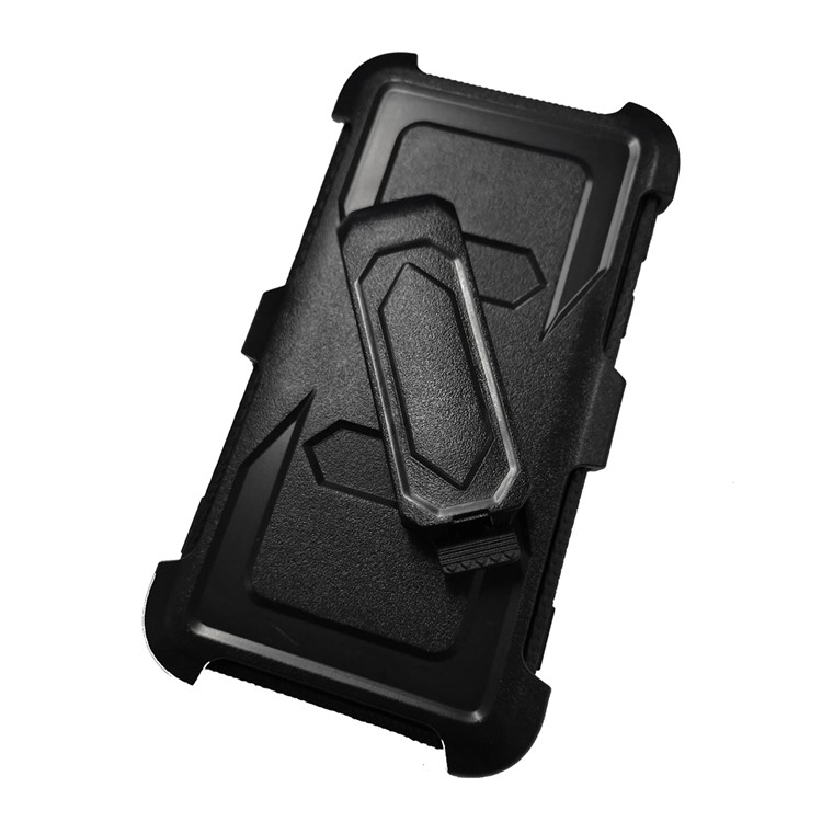 2-in-1 Heavy Duty PC + TPU Belt Clip Kickstand Case for Samsung Galaxy J7 Prime/On7 2016 - Black-4