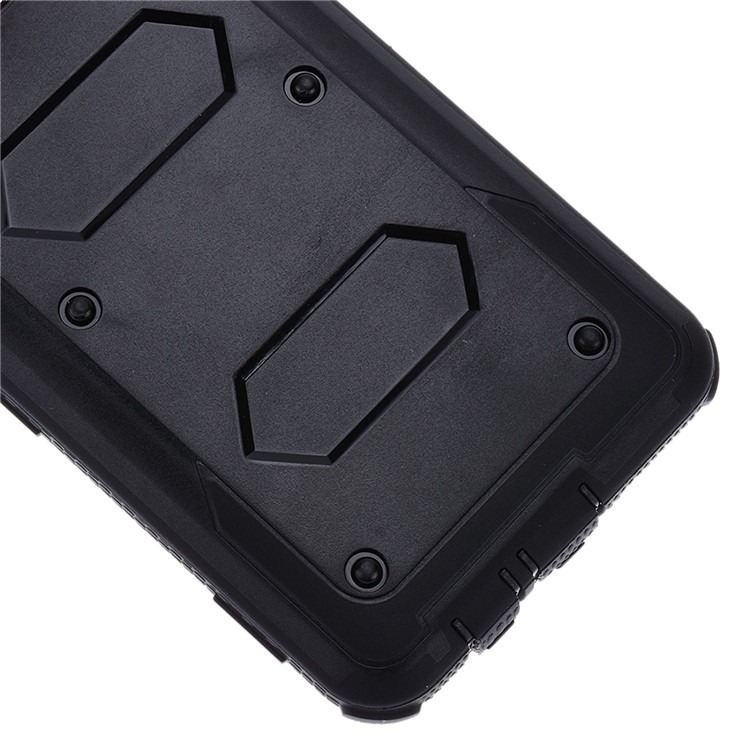 Heavy Duty Rugged PC TPU Hybrid Belt Clip Kickstand Case for Samsung Galaxy On5 G550 - Black-6