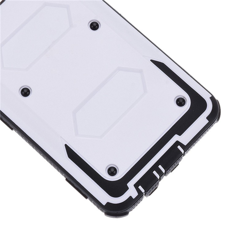 Heavy Duty Rugged PC TPU Hybrid Belt Clip Kickstand Cover for Samsung Galaxy On5 G550 - White-6