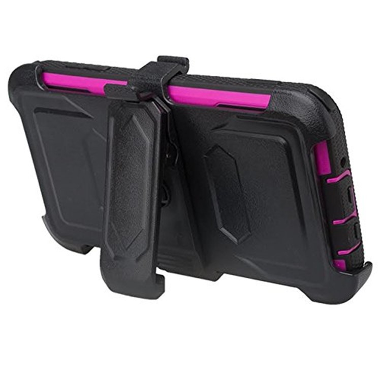 2-in-1 Heavy Duty PC + TPU Belt Clip Kickstand Case for Samsung Galaxy J7 (2017) / J7 V / J7 Perx / J7 Sky Pro - Rose-4