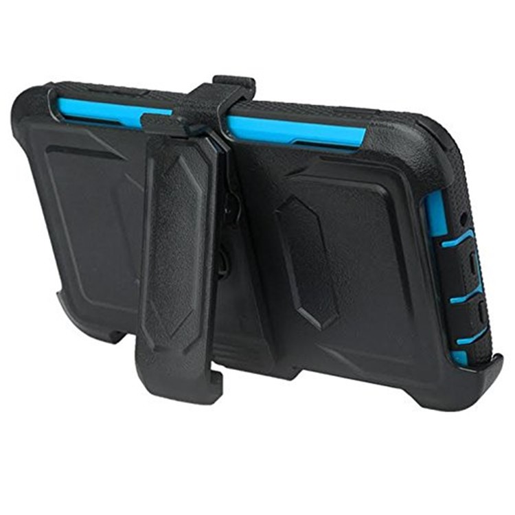 2-in-1 Heavy Duty PC + TPU Belt Clip Kickstand Mobile Phone Cover for Samsung Galaxy J7 (2017) / J7 V / J7 Perx / J7 Sky Pro - Blue-4