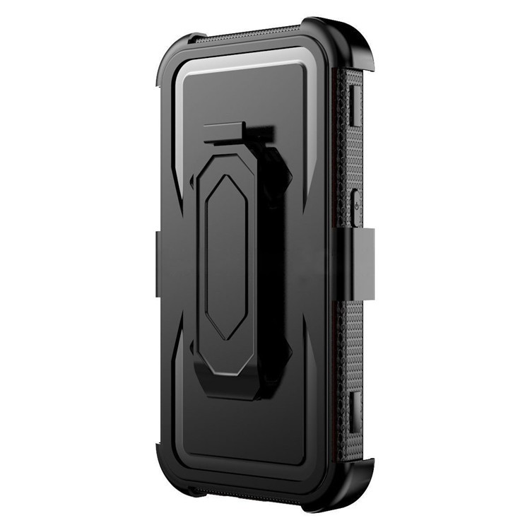 2-in-1 Heavy Duty PC + TPU Belt Clip Kickstand Cover for Samsung Galaxy J7 SM-J700 - Black-4