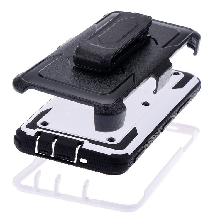 2-in-1 Heavy Duty PC + TPU Belt Clip Hybrid Case with Kickstand for Samsung Galaxy J5 (2016) - White-6