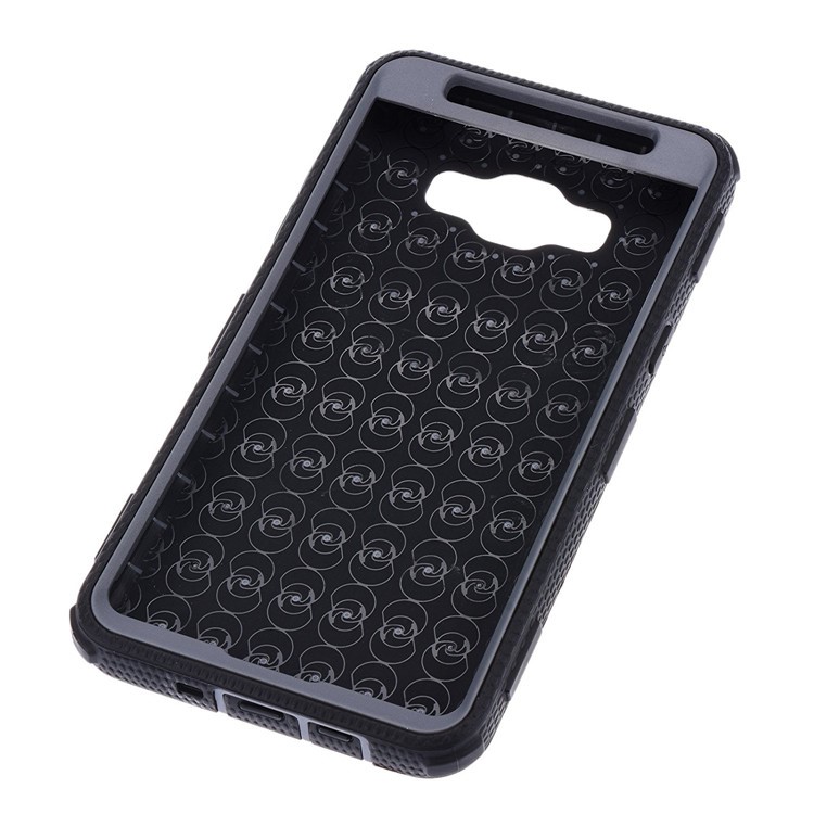 2-in-1 Heavy Duty PC + TPU Belt Clip Kickstand Mobile Case for Samsung Galaxy J5 (2016) - Black-2
