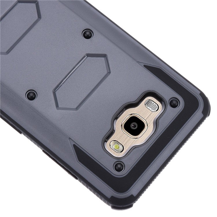 2-in-1 Heavy Duty PC + TPU Belt Clip Kickstand Mobile Case for Samsung Galaxy J5 (2016) - Black-3