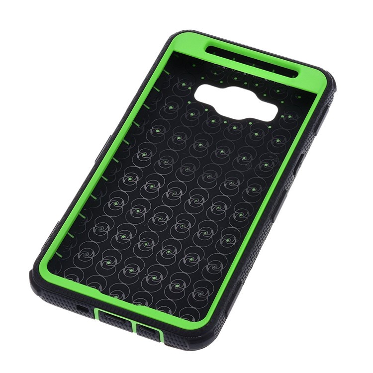 2-in-1 Heavy Duty PC + TPU Belt Clip Kickstand Shell for Samsung Galaxy J5 (2016) - Green-3