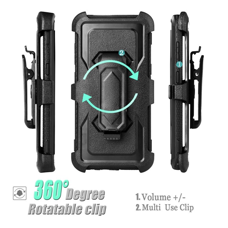2-in-1 Heavy Duty PC + TPU Belt Clip Kickstand Back Casing for Samsung Galaxy S8+ SM-G955 - Purple-6