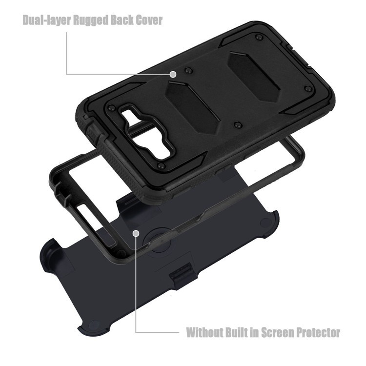 PC + TPU Belt Clip Kickstand Hybrid Anti-dust Mobile Protective Casing for Samsung Galaxy J2 Prime SM-G532 / Grand Prime SM-G530H - Grey-7