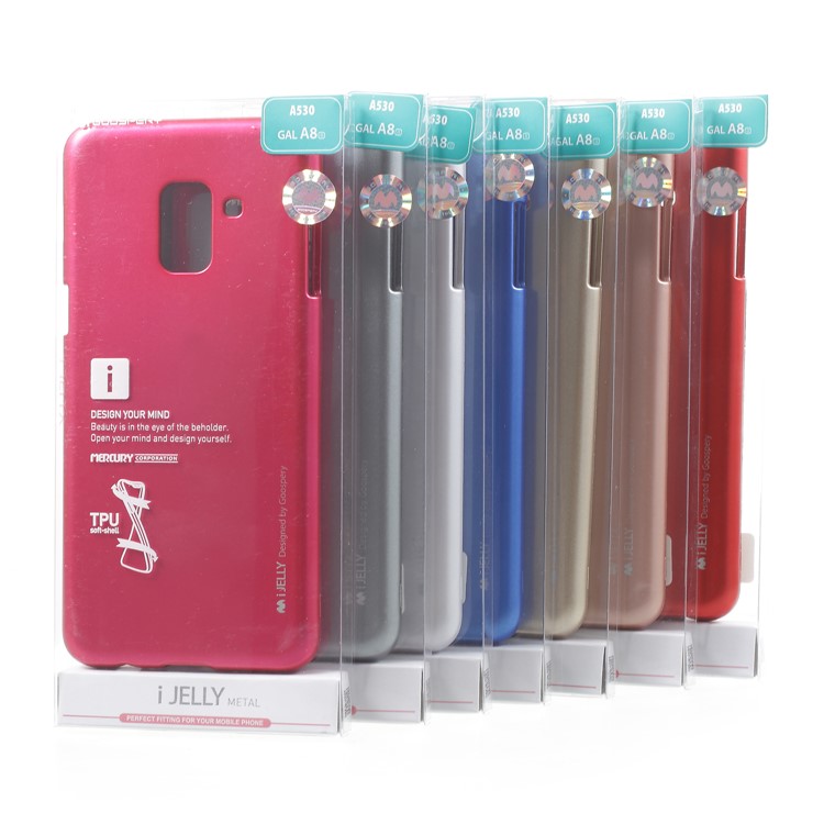 MERCURY GOOSPERY i JELLY Metallic TPU Mobile Phone Case for Samsung Galaxy A8 (2018) - Rose-5