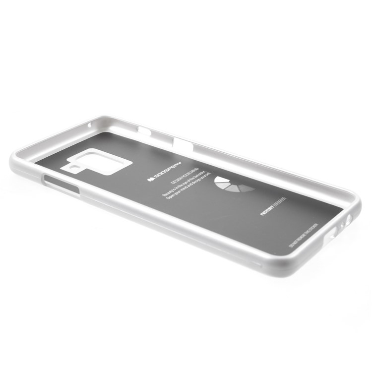 MERCURY GOOSPERY i JELLY Metallic TPU Mobile Phone Cover for Samsung Galaxy A8 (2018) - Silver-3
