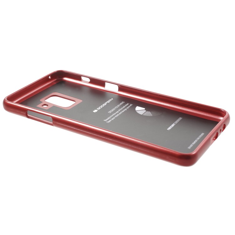 MERCURY GOOSPERY i JELLY Metallic TPU Mobile Phone Casing for Samsung Galaxy A8 (2018) - Red-3