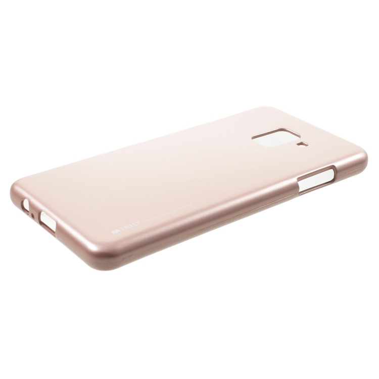 MERCURY GOOSPERY i JELLY Metallic TPU Cell Phone Case for Samsung Galaxy A8 (2018) - Rose Gold-2