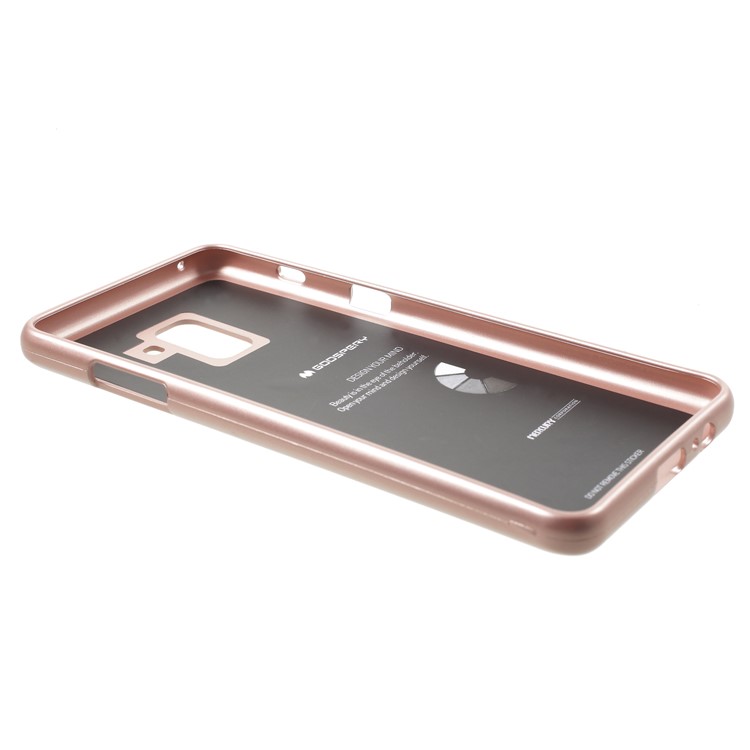 MERCURY GOOSPERY i JELLY Metallic TPU Cell Phone Case for Samsung Galaxy A8 (2018) - Rose Gold-3
