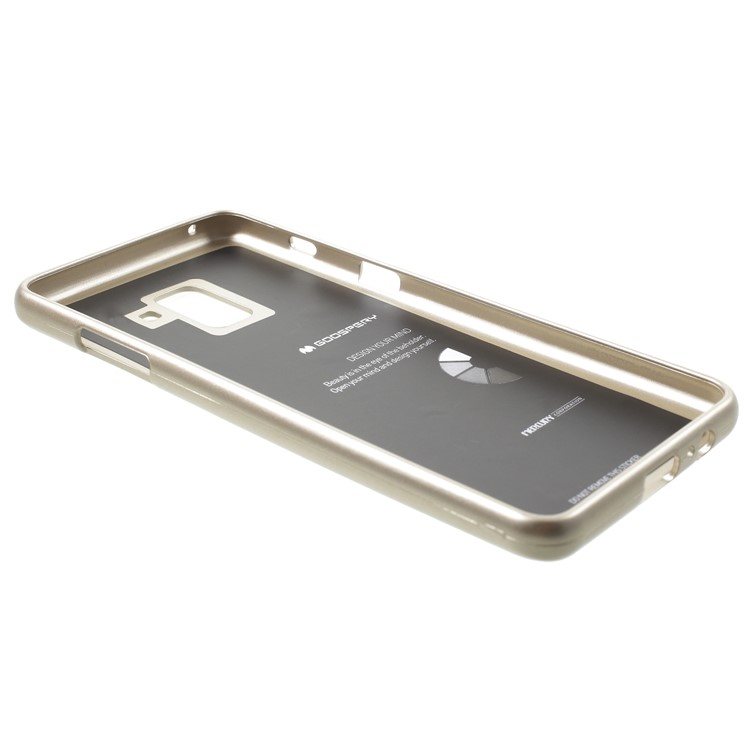 MERCURY GOOSPERY i JELLY Metallic TPU Cell Phone Cover for Samsung Galaxy A8 (2018) - Gold-3