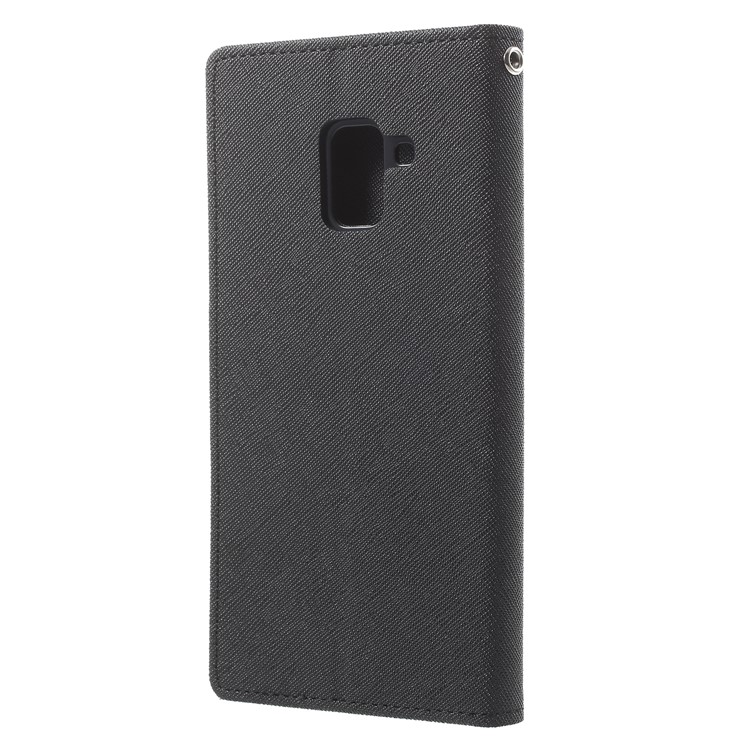 MERCURY GOOSPERY PU Leather Wallet Phone Case for Samsung Galaxy A8 (2018) - Black-2
