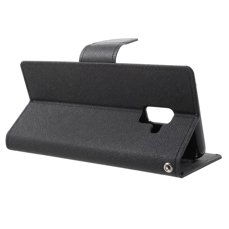 MERCURY GOOSPERY PU Leather Wallet Phone Case for Samsung Galaxy A8 (2018) - Black-4