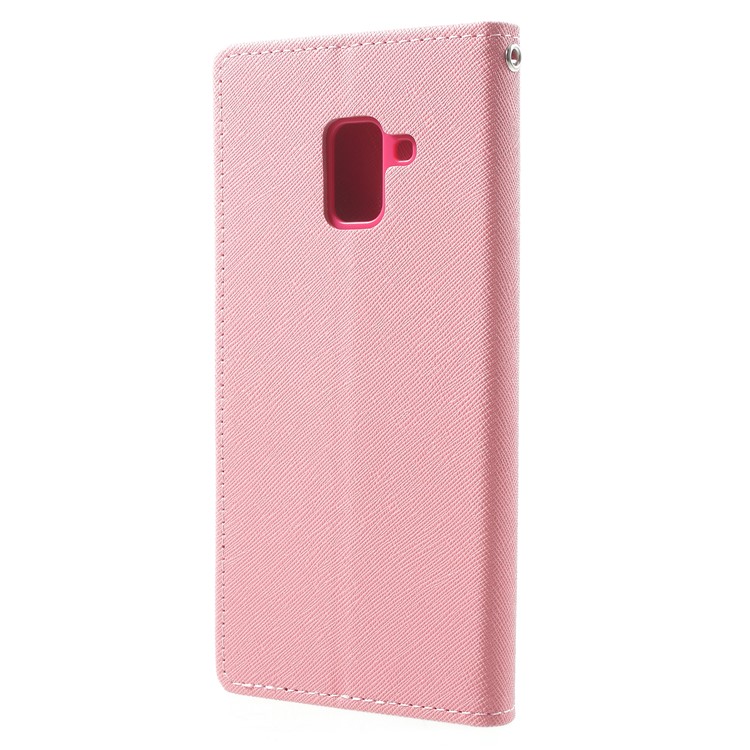 MERCURY GOOSPERY PU Leather Wallet Mobile Phone Cover for Samsung Galaxy A8 (2018) - Pink-2