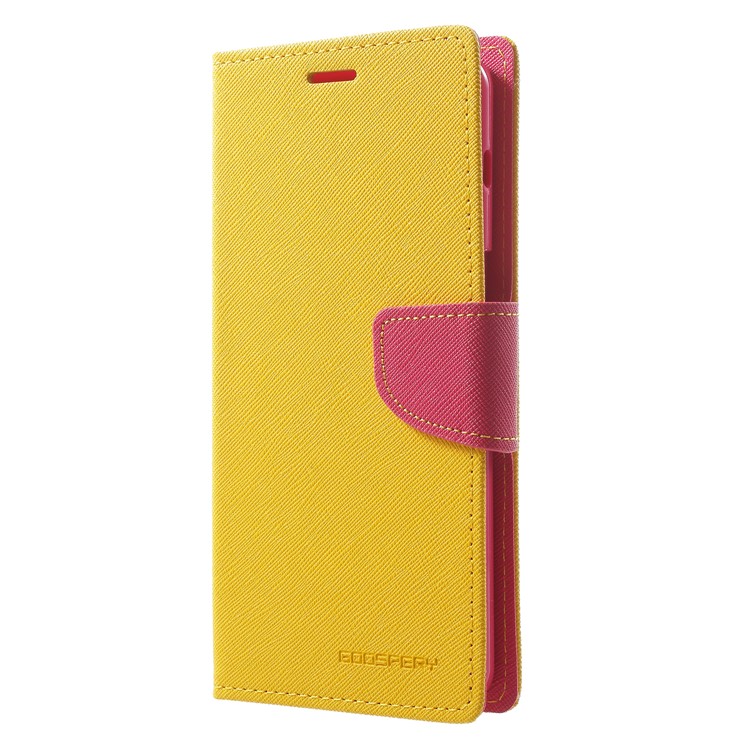 MERCURY GOOSPERY PU Leather Wallet Cell Phone Cover for Samsung Galaxy A8 (2018) - Yellow-3
