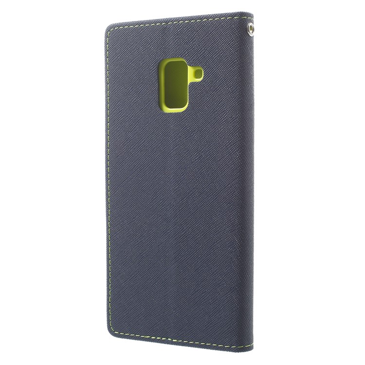 MERCURY GOOSPERY PU Leather Wallet Protective Casing for Samsung Galaxy A8 (2018) - Dark Blue-2