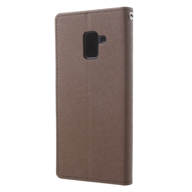 MERCURY GOOSPERY PU Leather Stand Wallet Phone Cover for Samsung Galaxy A8 (2018) - Brown-2