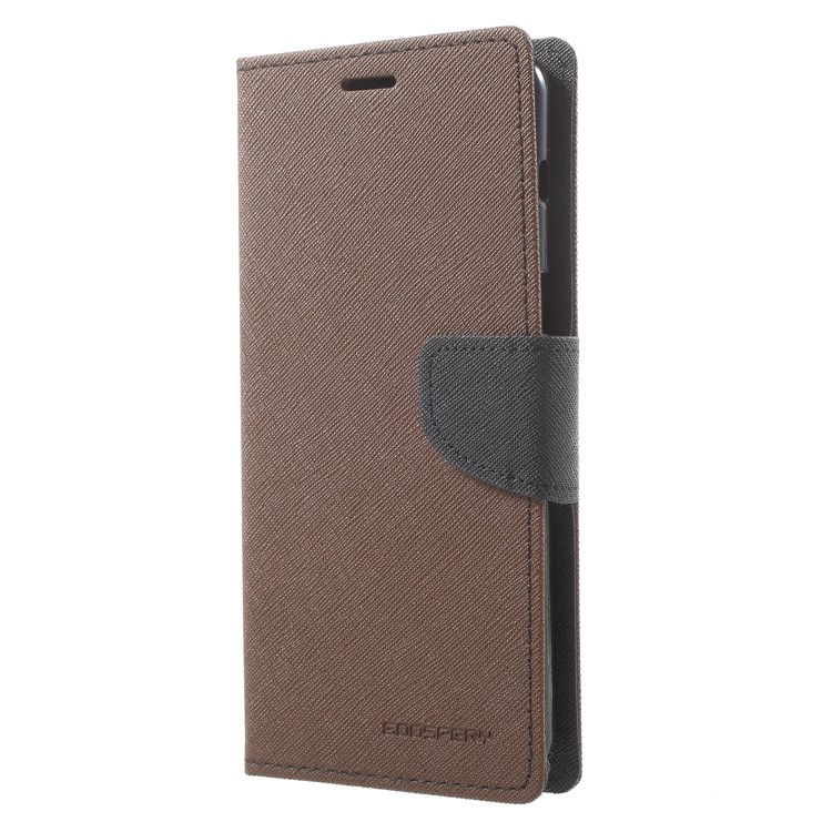 MERCURY GOOSPERY PU Leather Stand Wallet Phone Cover for Samsung Galaxy A8 (2018) - Brown-3
