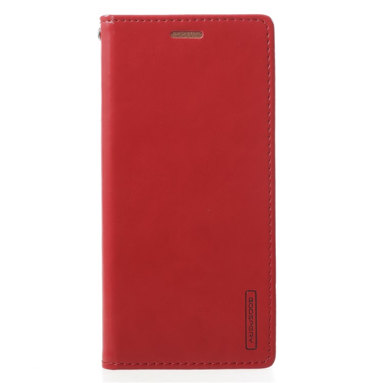 MERCURY GOOSPERY Blue Moon Leather Wallet Case for Samsung Galaxy A8 (2018) - Red-3