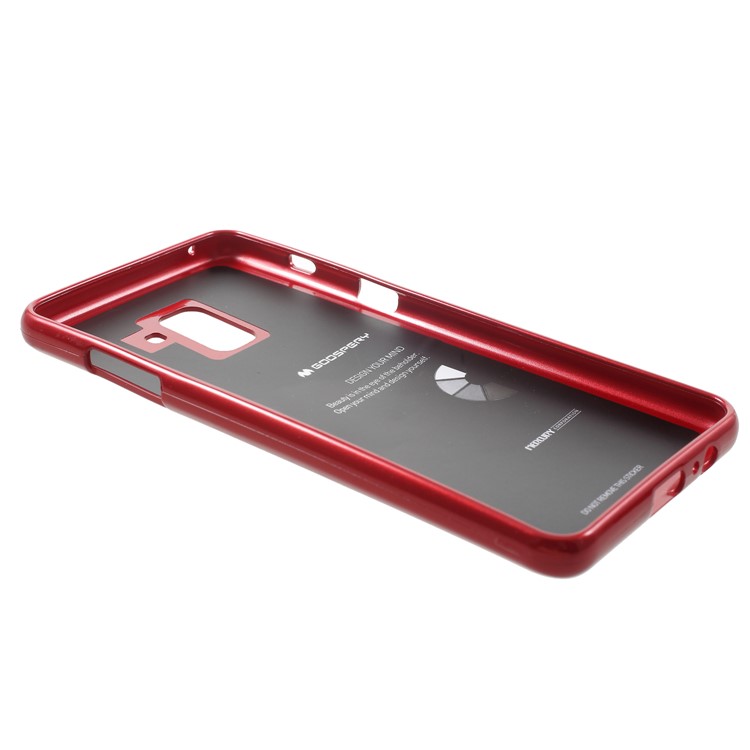 MERCURY GOOSPERY for Samsung Galaxy A8 (2018) Glitter Powder Jelly TPU Case - Red-3