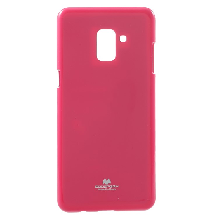 MERCURY GOOSPERY for Samsung Galaxy A8 (2018) Glitter Powder Jelly TPU Mobile Case - Rose-1