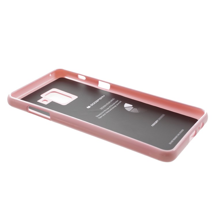 MERCURY GOOSPERY for Samsung Galaxy A8 (2018) Glitter Powder Jelly TPU Mobile Cover - Pink-2