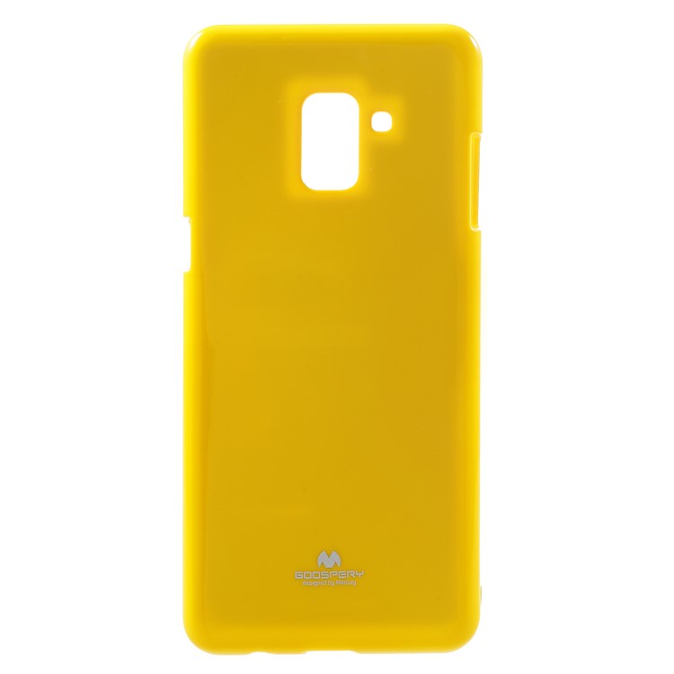 MERCURY GOOSPERY for Samsung Galaxy A8 (2018) Glitter Powder Jelly TPU Mobile Shell - Yellow-1