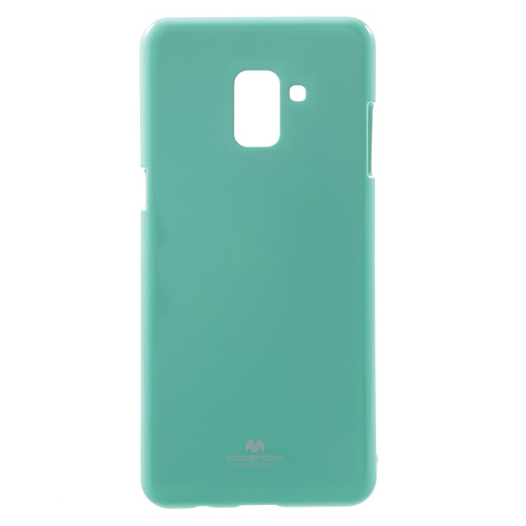 MERCURY GOOSPERY for Samsung Galaxy A8 (2018) Glitter Powder Jelly TPU Phone Shell - Cyan-1