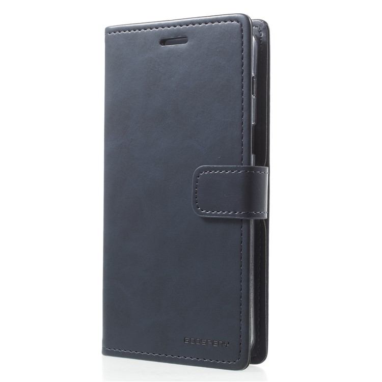MERCURY GOOSPERY Blue Moon Leather Magnetic Stand Wallet Mobile Phone Cover for Samsung Galaxy A8 (2018) - Dark Blue-3