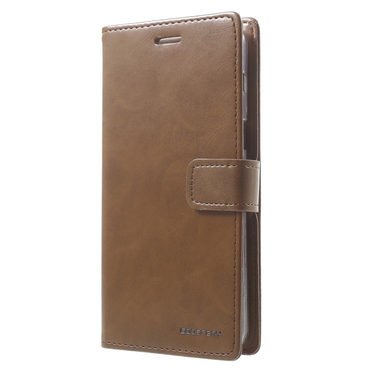 MERCURY GOOSPERY Blue Moon Leather Magnetic Stand Wallet Cell Phone Cover for Samsung Galaxy A8 (2018) - Coffee-3